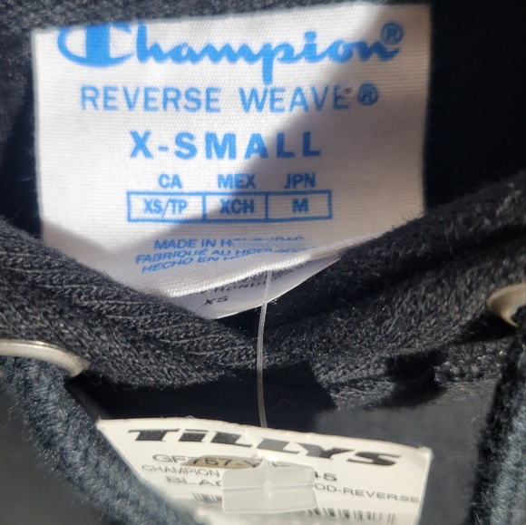 Champion Reverse Weave Pullover Hoodie Black Size XS NWT - Picture 3 of 3